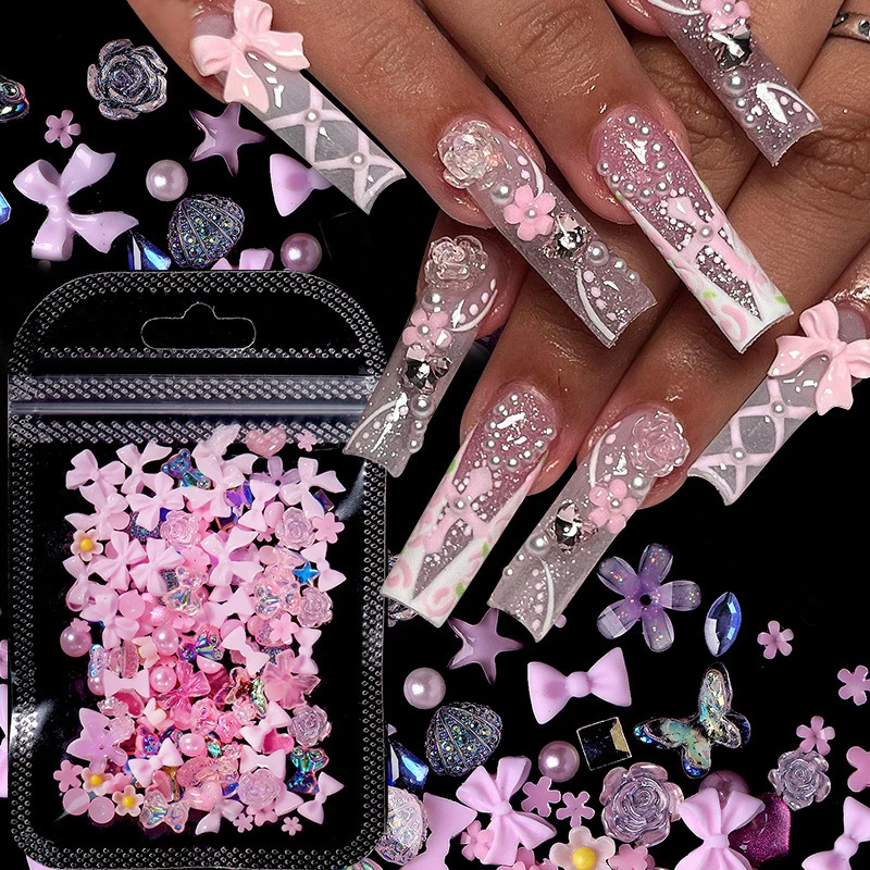 100Pcs Mini Colorful Tie Nail Charms Minimalist Bowknots Sweet Style Nail Art Decorations For Women DIY French Manicure Parts
100Pcs Mini Colorful Tie Nail Charms Minimalist Bowknots Sweet Style Nail Art Decorations For Women DIY French Manicure Parts