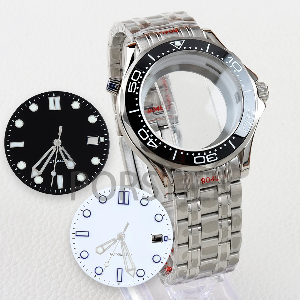 NH35 Case 41mm Fit Seamaster 300 NH35 NH36 Movement 31mm Green Luminous Dial Hands Stainless Steel Case Bracelet Watch Parts
NH35 Case 41mm Fit Seamaster 300 NH35 NH36 Movement 31mm Green Luminous Dial Hands Stainless Steel Case Bracelet Watch Parts