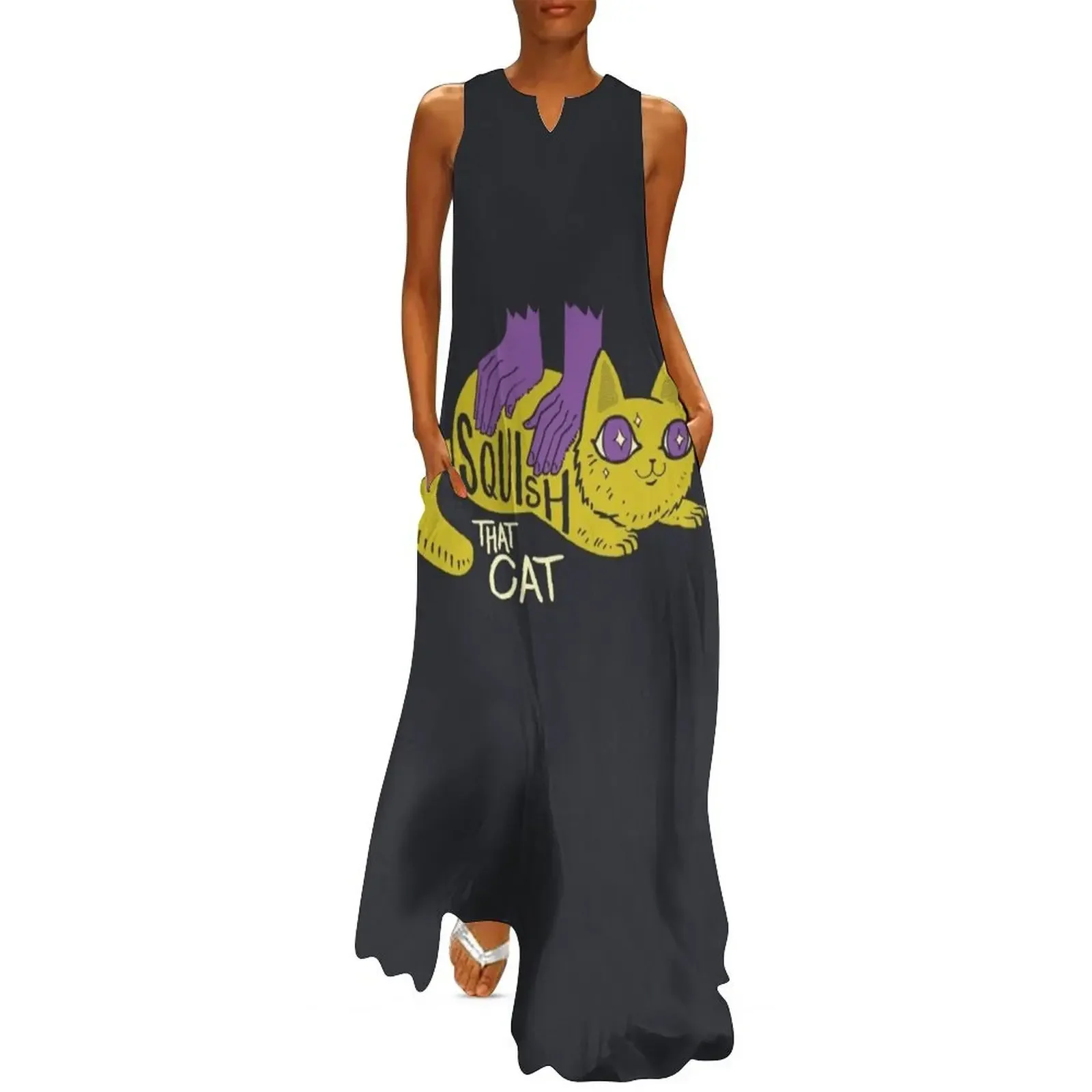 Squish that Cat! Long Dress dress elegant chic women dresses promotion evening dresses ladies Dress
Squish that Cat! Long Dress dress elegant chic women dresses promotion evening dresses ladies Dress