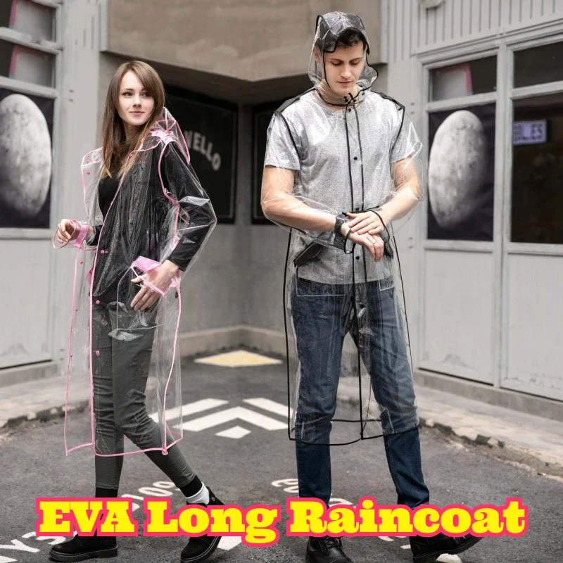 Unisex Adult EVA Full Transparent Raincoat Korean Fashion Belted Trench Coat Thickened Waterproof Windproof Rain Jacket Outdoor
Unisex Adult EVA Full Transparent Raincoat Korean Fashion Belted Trench Coat Thickened Waterproof Windproof Rain Jacket Outdoor
