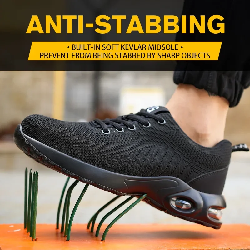 DurableAir Cushion Labor Insurance Shoes Steel Baotou Anti-smashing And Puncture-proof Construction Site Work Shoes
DurableAir Cushion Labor Insurance Shoes Steel Baotou Anti-smashing And Puncture-proof Construction Site Work Shoes