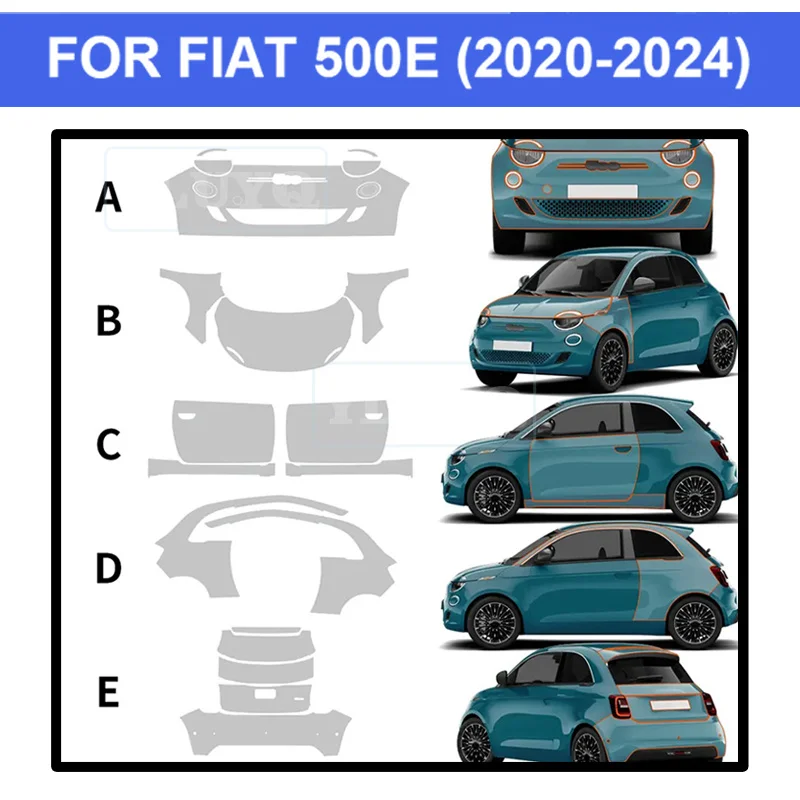 Car Paint Protection Film for Fiat 500E 2020 2021 2022 2023 2024 Tpu PPF Transparent Protective Film Exterior Body Anti Scratch
Car Paint Protection Film for Fiat 500E 2020 2021 2022 2023 2024 Tpu PPF Transparent Protective Film Exterior Body Anti Scratch