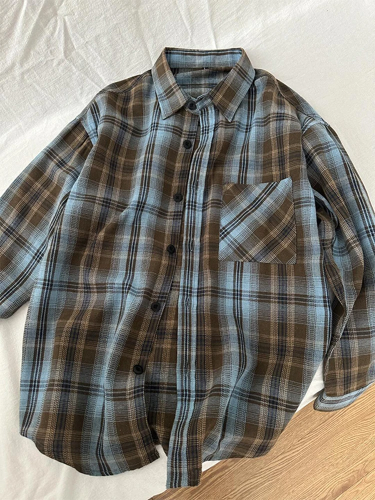 Blue Plaid Long Sve Men's irt American Retro Flannel Brued Cleanfit Premium Feel Outerwear Loose Fit Iron-Free Spring
Blue Plaid Long Sve Men's irt American Retro Flannel Brued Cleanfit Premium Feel Outerwear Loose Fit Iron-Free Spring