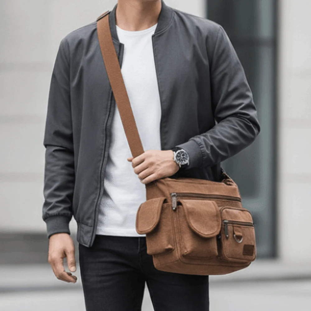 Heavy-duty Canvas Messenger Pack Spacious Retro-style Vintage Crossbody Bag Multi-zipper Adjustable-strap Shoulder Satchel
Heavy-duty Canvas Messenger Pack Spacious Retro-style Vintage Crossbody Bag Multi-zipper Adjustable-strap Shoulder Satchel