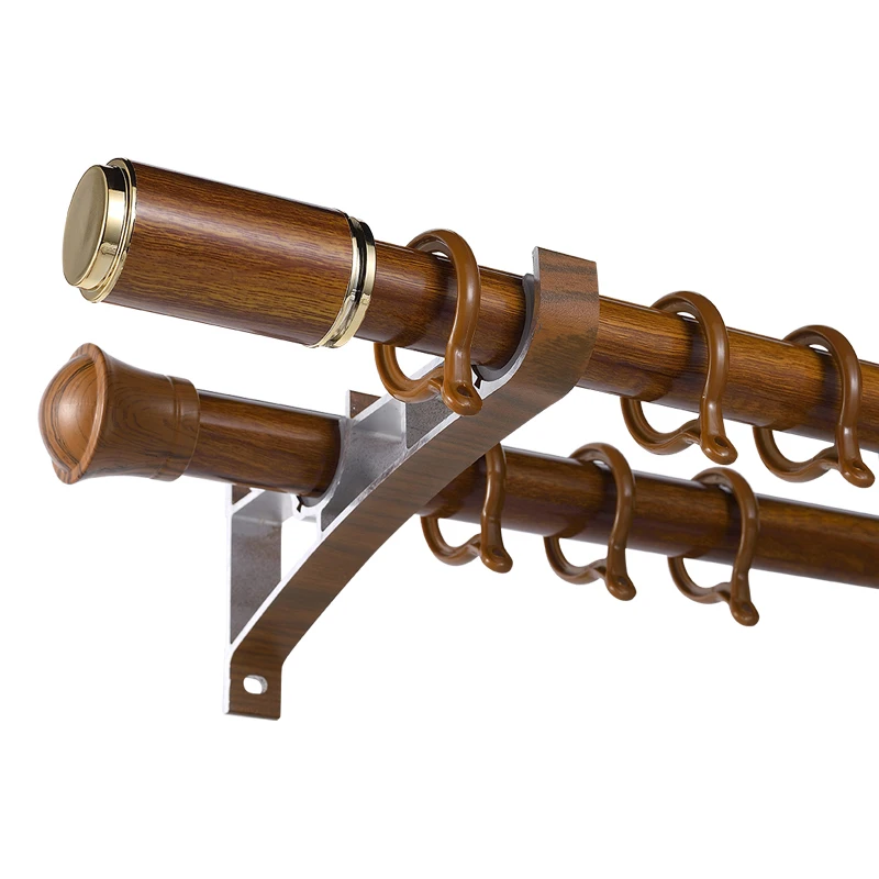 Nordic Simple Roman curtain rod single rod double rod wood grain thickened aluminum track single track side-mounted punch
Nordic Simple Roman curtain rod single rod double rod wood grain thickened aluminum track single track side-mounted punch
