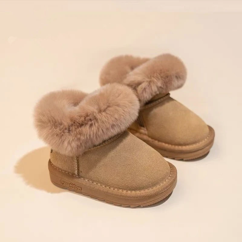 Childrens Winter New Snow Boots Girls Velvet Thick Sole Soft-soled Cotton Boots Boys Low Top Casual Fluffy Solid Color Kid Shoes
Childrens Winter New Snow Boots Girls Velvet Thick Sole Soft-soled Cotton Boots Boys Low Top Casual Fluffy Solid Color Kid Shoes