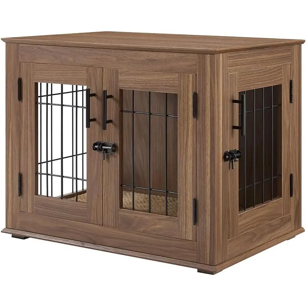 Wooden Dog Crate End Table with Bed, Medium-Large Decorative Indoor Pet Home
Wooden Dog Crate End Table with Bed, Medium-Large Decorative Indoor Pet Home
