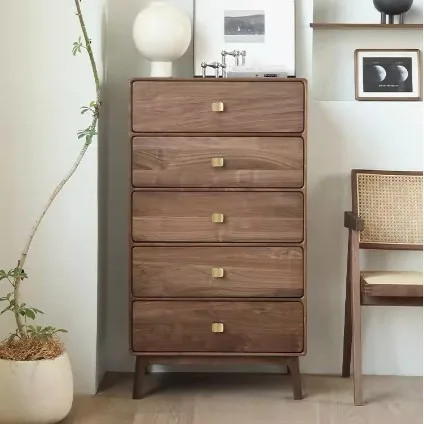 Black walnut bucket light luxury five bucket bedroom solid wood Nordic drawer living room TV side cabinet
Black walnut bucket light luxury five bucket bedroom solid wood Nordic drawer living room TV side cabinet