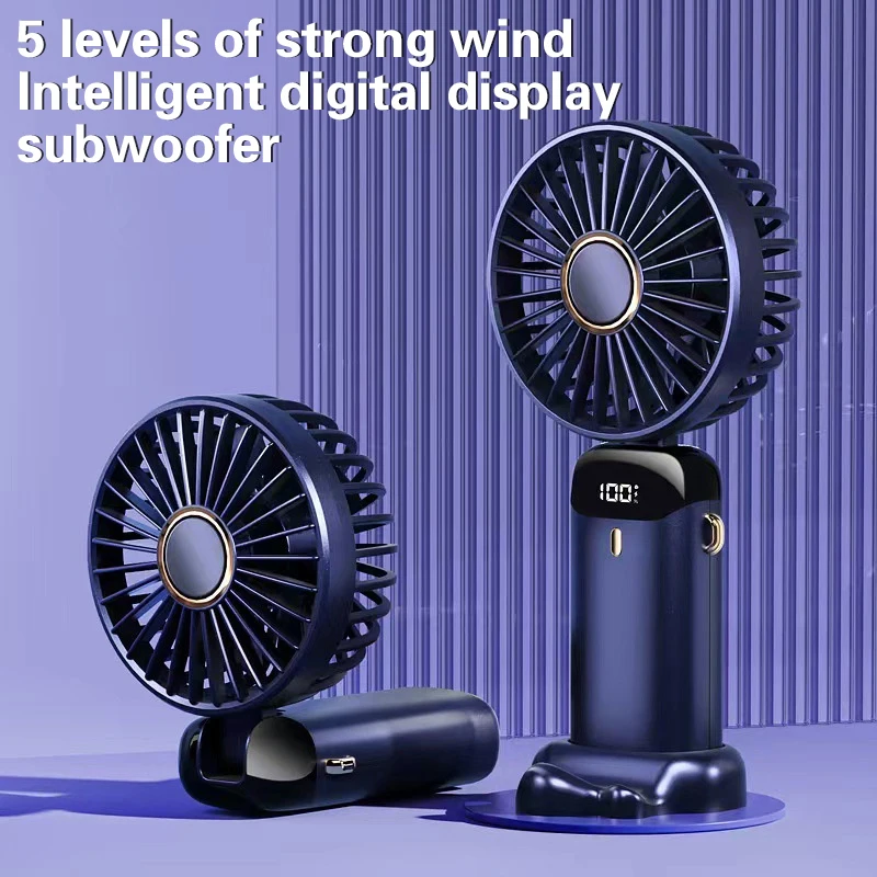 USB Handheld Mini Fan Foldable Portable Neck Hanging Fans 5 Speed USB Rechargeable Fan With Phone Stand And Display Screen
USB Handheld Mini Fan Foldable Portable Neck Hanging Fans 5 Speed USB Rechargeable Fan With Phone Stand And Display Screen
