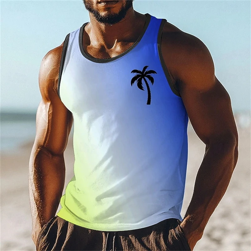 Men Gradient Palm Tree Tank Top Colorful Ombre Sleeveless Tee For Summer Beach Vest Vacation Casual Streetwear Holiday Outfits
Men Gradient Palm Tree Tank Top Colorful Ombre Sleeveless Tee For Summer Beach Vest Vacation Casual Streetwear Holiday Outfits