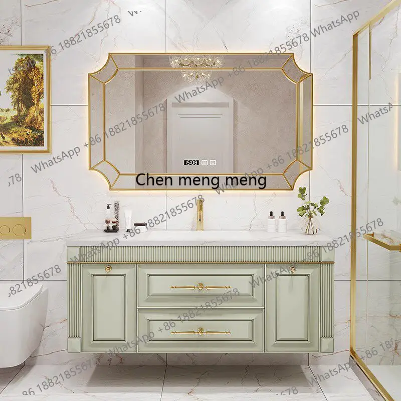 American oak rock slab seamless basin bathroom cabinet combination washstand bathroom bathroom washbasin mirror cabinet
American oak rock slab seamless basin bathroom cabinet combination washstand bathroom bathroom washbasin mirror cabinet