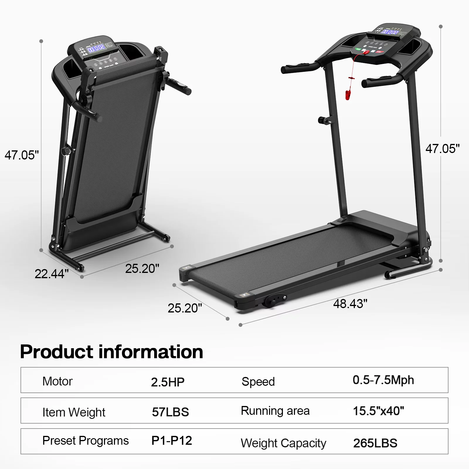Home Folding Treadmill Portable Electric Fitness Equipment Pulse Sensor Curve Design Home Exercise Maximum 120kg
Home Folding Treadmill Portable Electric Fitness Equipment Pulse Sensor Curve Design Home Exercise Maximum 120kg