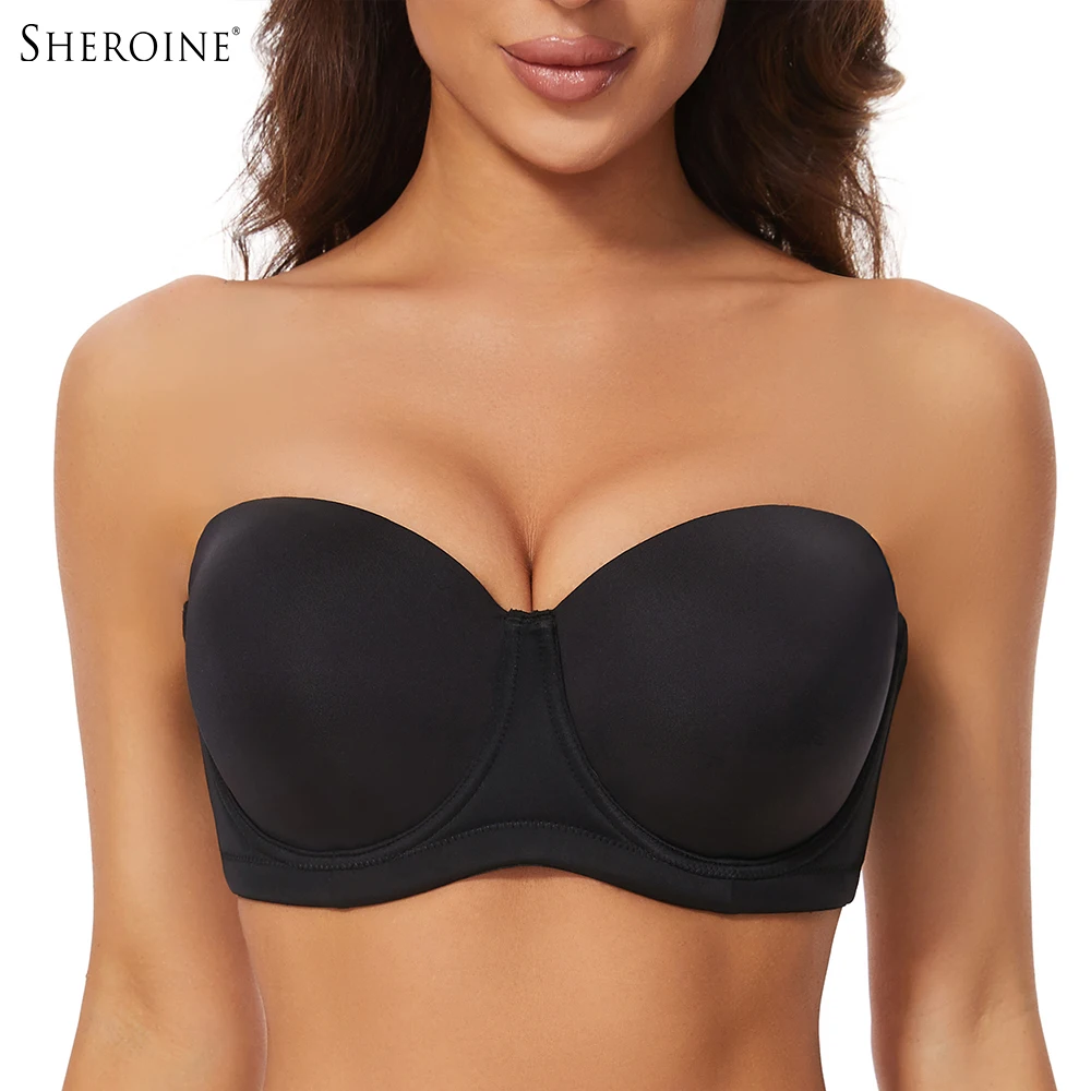Sheroine Plus Size Strapless Bra Push Up Underwire Full Coverage Light-Padded Bras for Big Breasts Smooth & Comfort with Support
Sheroine Plus Size Strapless Bra Push Up Underwire Full Coverage Light-Padded Bras for Big Breasts Smooth & Comfort with Support