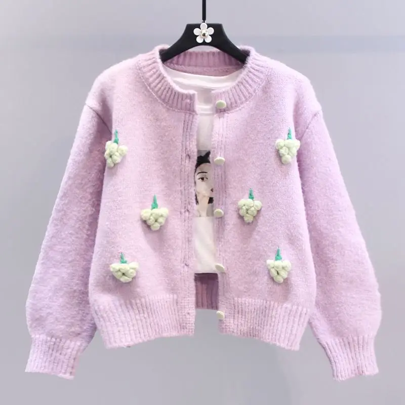 2023 Women Spring Autumn New Three-dimensional Flower Knitted Coats Female Short Cardigan Ladies Loose Sweater Jackets T469
2023 Women Spring Autumn New Three-dimensional Flower Knitted Coats Female Short Cardigan Ladies Loose Sweater Jackets T469