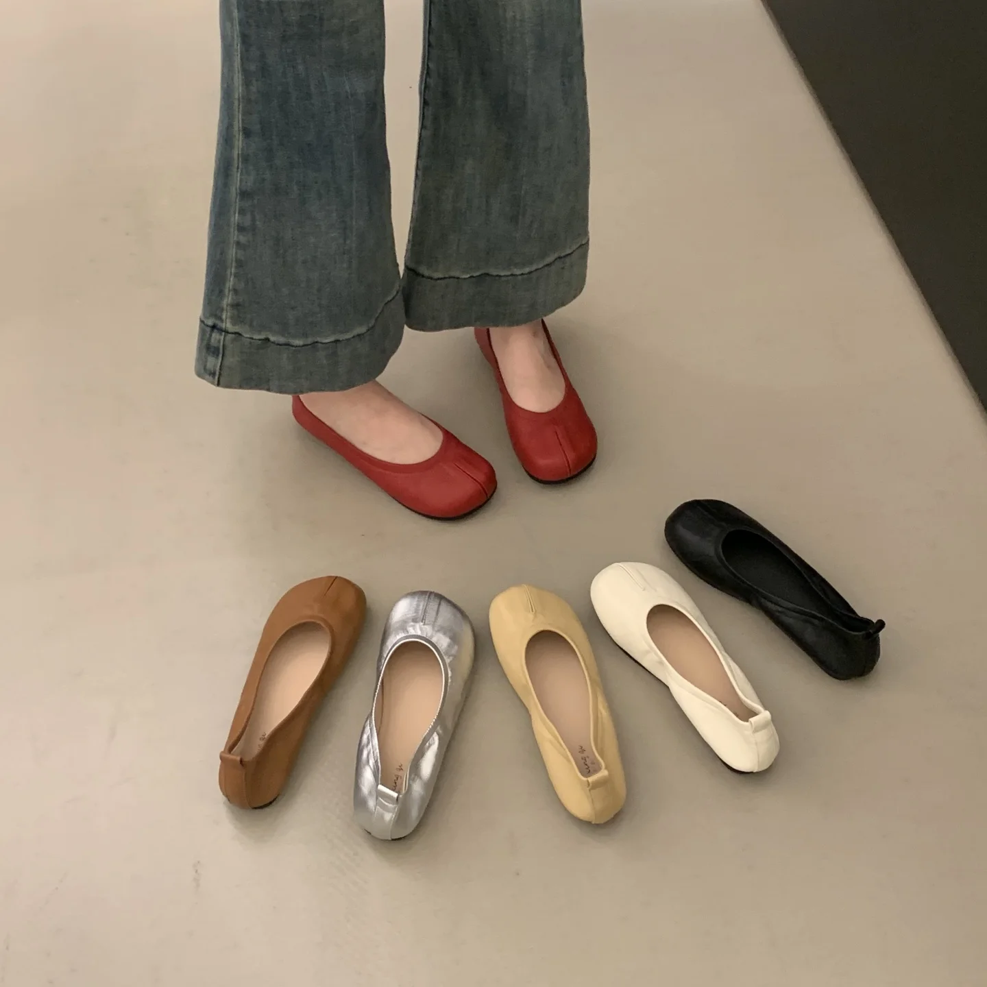 Women Flats Square Head Bowknot Pink Ballet Flats for Women Solid Color Soft Sole Bow Simple Design Lady Work Shoes
Women Flats Square Head Bowknot Pink Ballet Flats for Women Solid Color Soft Sole Bow Simple Design Lady Work Shoes