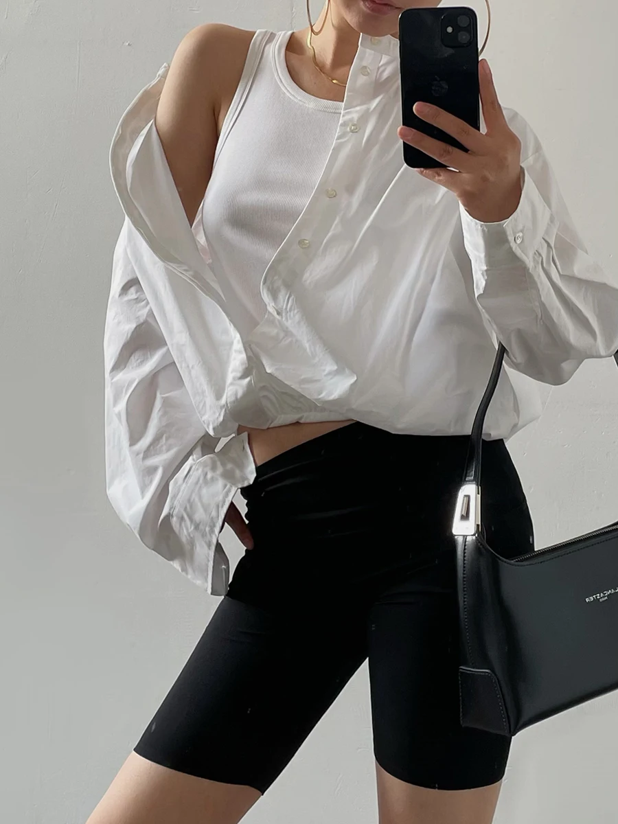 Acupstudio Jiangyou Upper Design Sensation Slim Fit Vest Fake Two-Piece Loose White irt Women's Street Sle Long Sve Ca...
Acupstudio Jiangyou Upper Design Sensation Slim Fit Vest Fake Two-Piece Loose White irt Women's Street Sle Long Sve Ca...