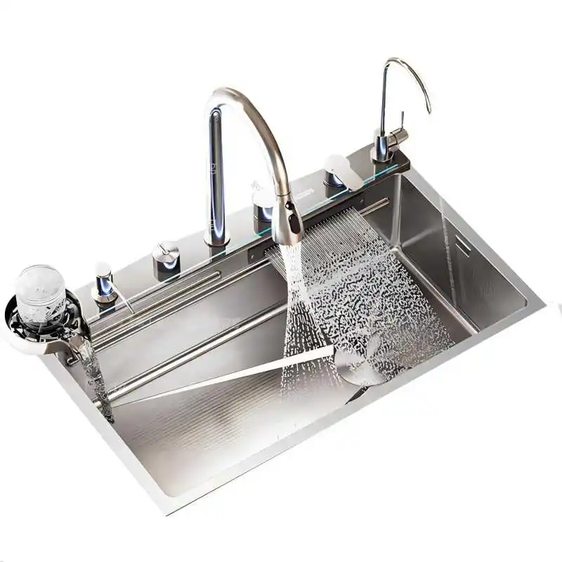 Neptunus Star Silver Modern Smart Sink - Multi-Functional Digital Sink to Elevate Your Kitchen Experience
Neptunus Star Silver Modern Smart Sink - Multi-Functional Digital Sink to Elevate Your Kitchen Experience
