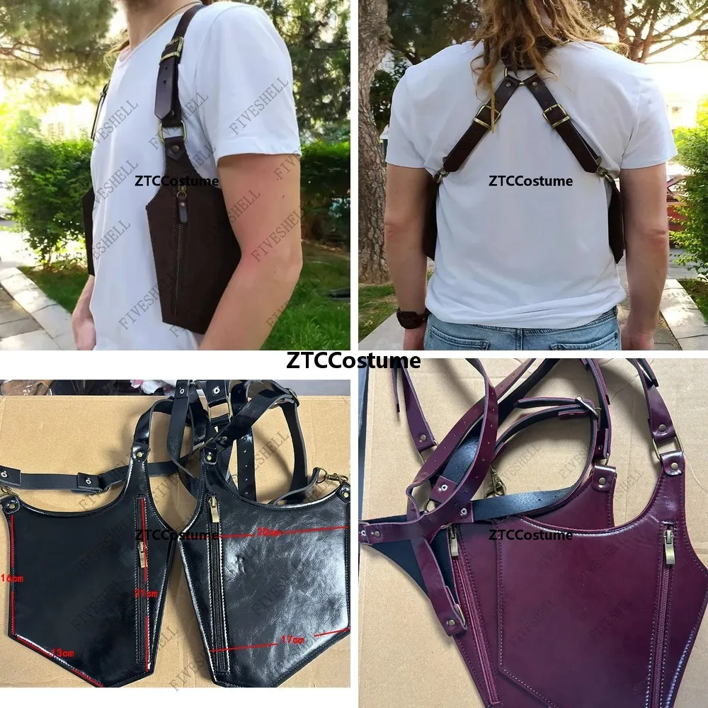 Steampunk Medieval Leather Shoulder Bag Vintage Knight Pirate Purse Double Pocket Phone Wallet Cosplay Accessory
Steampunk Medieval Leather Shoulder Bag Vintage Knight Pirate Purse Double Pocket Phone Wallet Cosplay Accessory