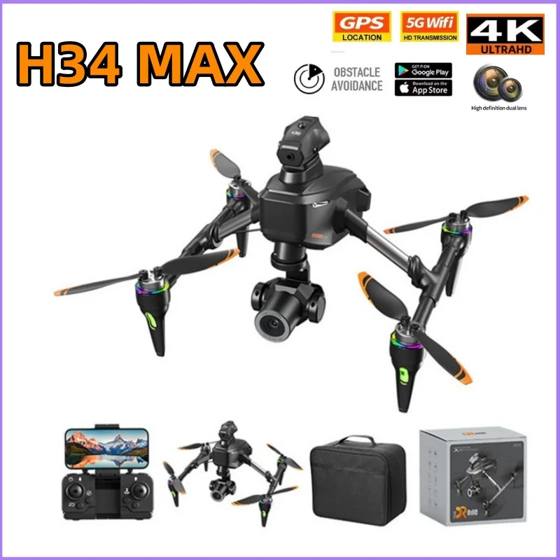 HOT H34 Drone 4K Professional HD Dual Camera 360° Obstacle Avoidance Brushless Foldable Quadcopter RC Drone Profissional Toys
HOT H34 Drone 4K Professional HD Dual Camera 360° Obstacle Avoidance Brushless Foldable Quadcopter RC Drone Profissional Toys