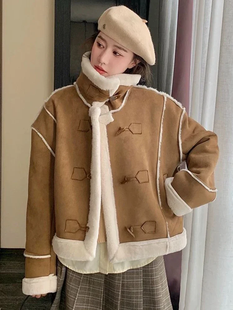 Vintage Biker Faux Lamb Suede Jacket Women Long Sleeve Winter Warm Y2K Coat American Casual Retro Hip Hop Loose Bf Outwear Tops
Vintage Biker Faux Lamb Suede Jacket Women Long Sleeve Winter Warm Y2K Coat American Casual Retro Hip Hop Loose Bf Outwear Tops