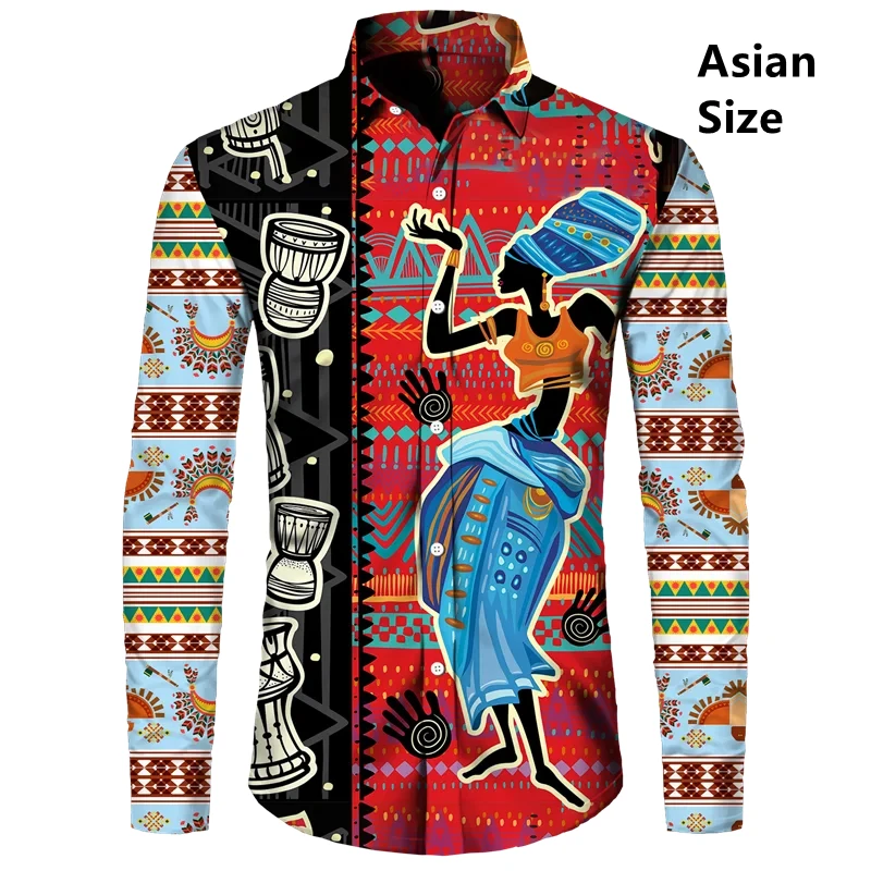 African Dashiki Print Men's Turn-down Collar Button Up Shirts Casual Long Sleeve Tops Apparel Ethnic Style Streetwear Clothes
African Dashiki Print Men's Turn-down Collar Button Up Shirts Casual Long Sleeve Tops Apparel Ethnic Style Streetwear Clothes