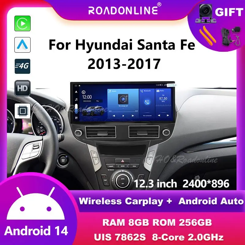 Android audio For Hyundai Santa Fe 2013-2017 Android 12 12.3inch Octa Core 8+256G Car Multimedia Player Stereo Radio
Android audio For Hyundai Santa Fe 2013-2017 Android 12 12.3inch Octa Core 8+256G Car Multimedia Player Stereo Radio