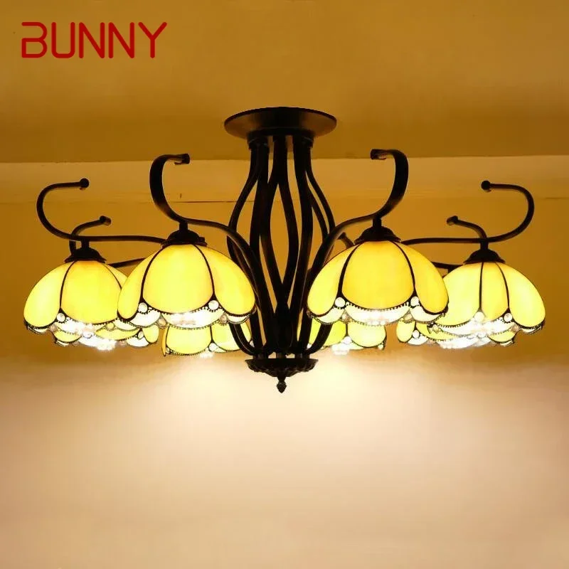 BUNNY Tiffany European Living Room Pendant Lamp Mediterranean Sea Creative Color Glass restaurant Bedroom Hotel Chandelier
BUNNY Tiffany European Living Room Pendant Lamp Mediterranean Sea Creative Color Glass restaurant Bedroom Hotel Chandelier