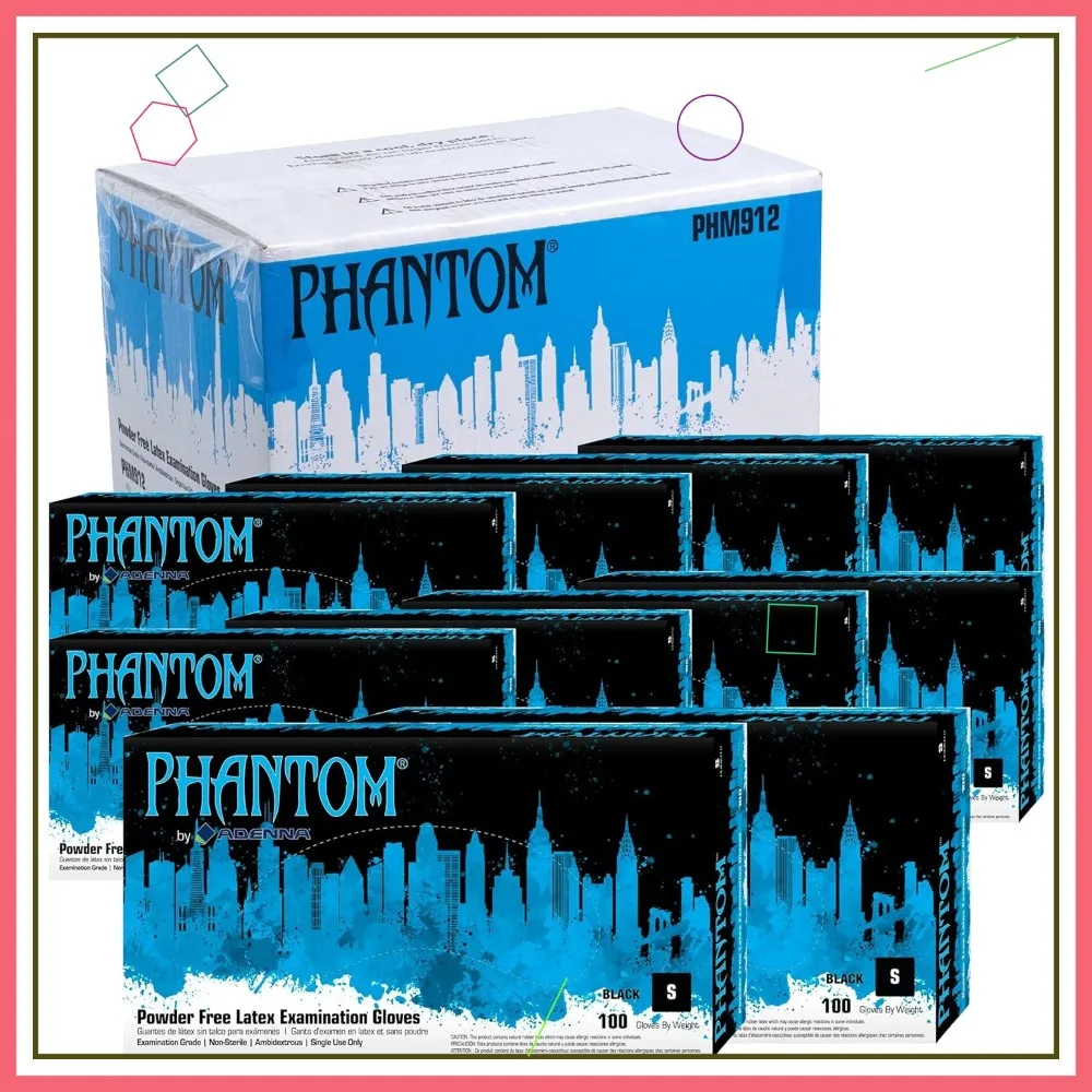 Powder-Free Latex Exam Gloves, Textured Grip, Disposable Medical Grade for Tattoo & Law Enforcement, Case of 1000 Small Black
Powder-Free Latex Exam Gloves, Textured Grip, Disposable Medical Grade for Tattoo & Law Enforcement, Case of 1000 Small Black