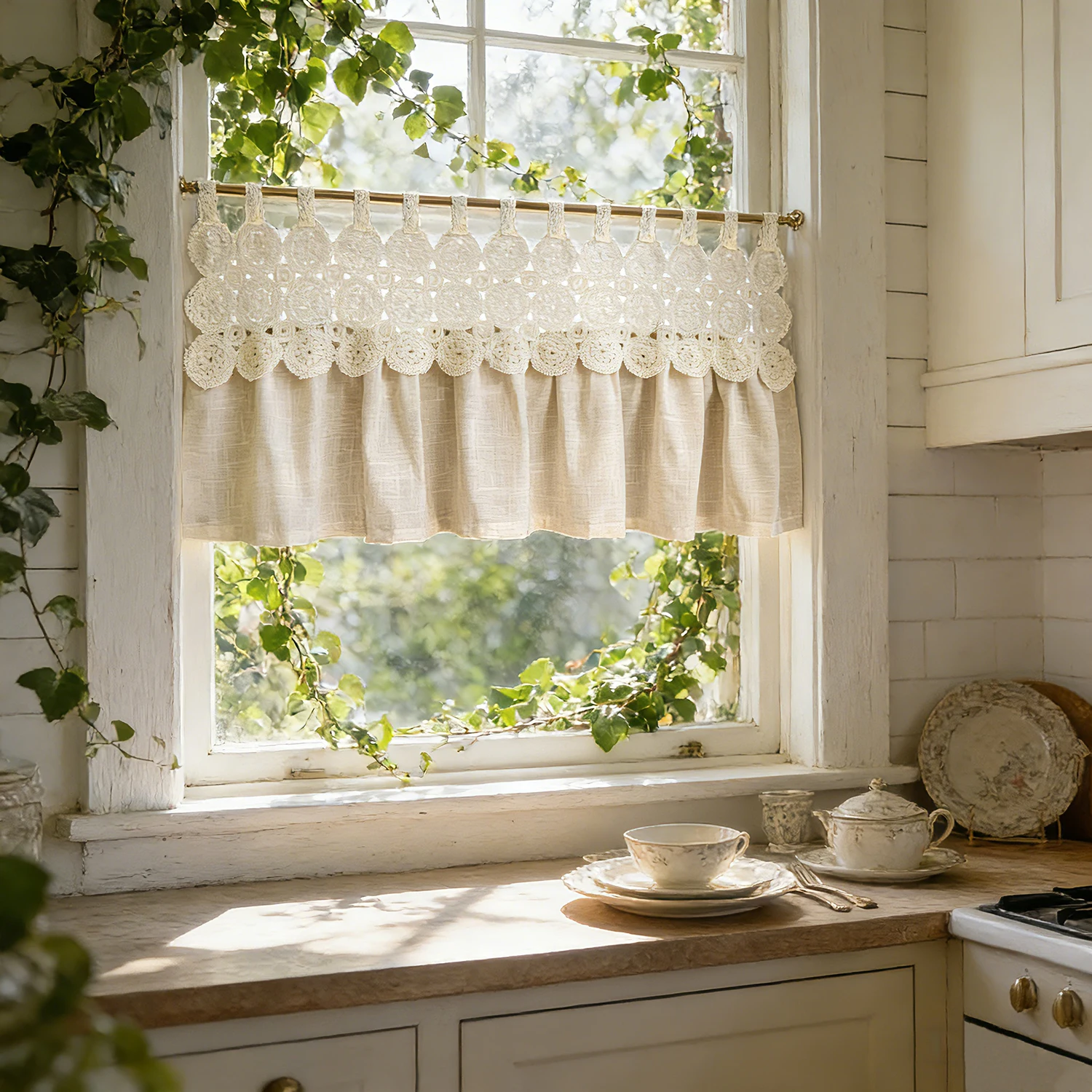 1PC Retro Geometric Beige Stitching Short Curtain for Kitchen Small Window Drape Study Home Decoration Tab Top
1PC Retro Geometric Beige Stitching Short Curtain for Kitchen Small Window Drape Study Home Decoration Tab Top