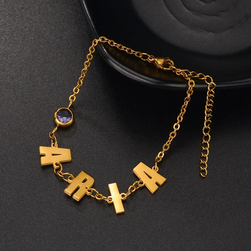 DIY Custom Bracelet Niche Design Letter Zircon Bracelet Women's European American 18k Gold Stainless Steel Jewelry Dropshipping
DIY Custom Bracelet Niche Design Letter Zircon Bracelet Women's European American 18k Gold Stainless Steel Jewelry Dropshipping