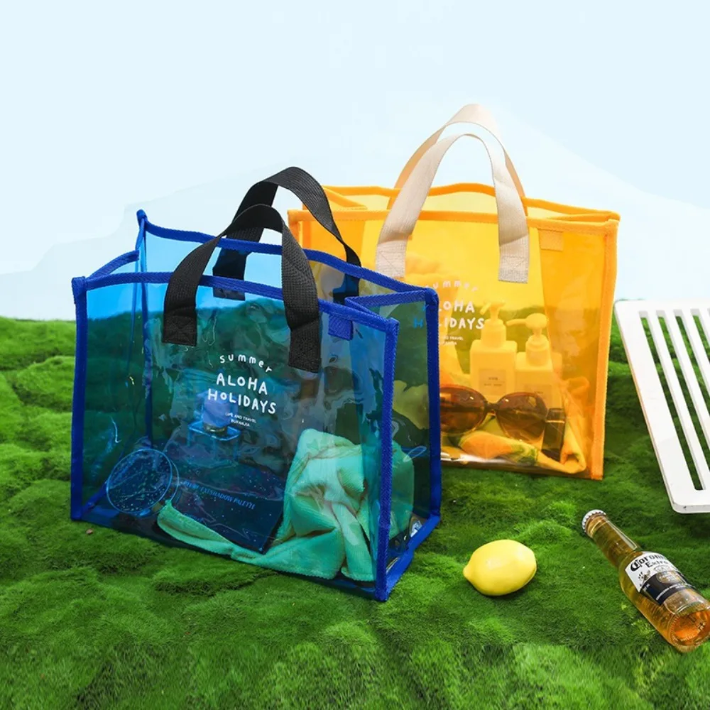 PVC Clear Beach Bag Large Capacity Cosmetic Bag Swimming Storage Bag Seaside Tote Bag Transparent Makeup Handbag Outdoor
PVC Clear Beach Bag Large Capacity Cosmetic Bag Swimming Storage Bag Seaside Tote Bag Transparent Makeup Handbag Outdoor
