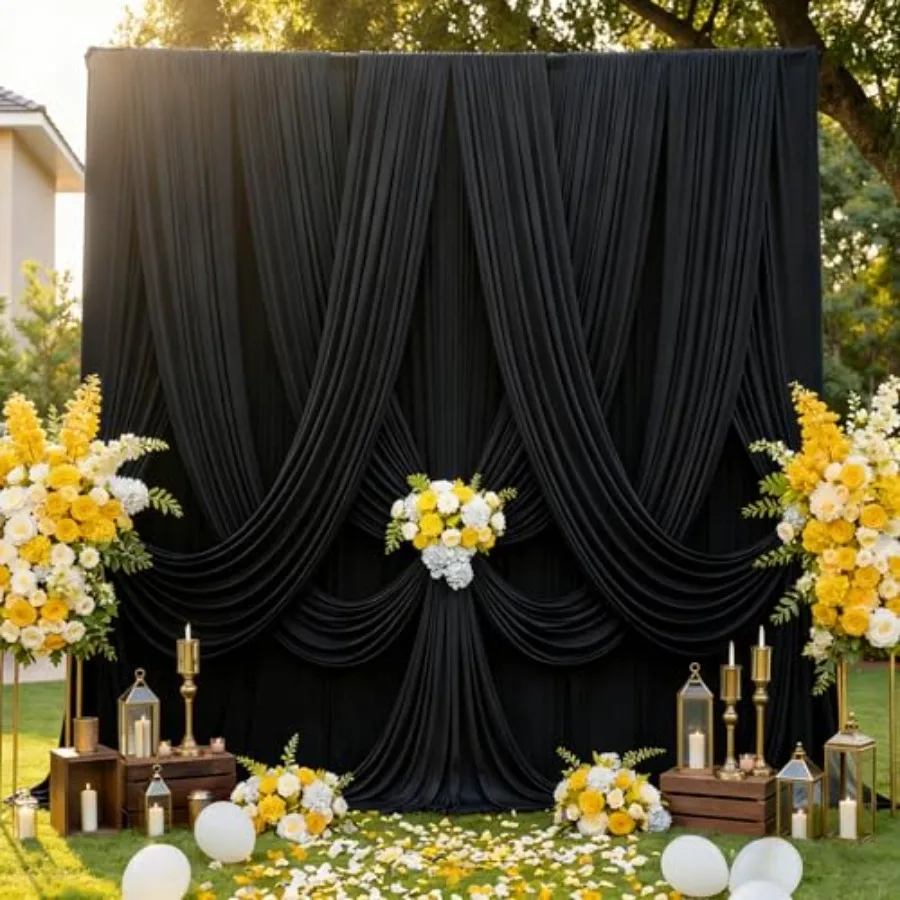 50ftx12ft Wrinkle-Free Black Polyester Backdrop for Wedding Parties Photography Silky, 10 Panels 5x12ft,Photo Background Cloth
50ftx12ft Wrinkle-Free Black Polyester Backdrop for Wedding Parties Photography Silky, 10 Panels 5x12ft,Photo Background Cloth