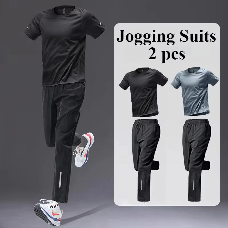 2Pcs/Suit Sportswear Men's Summer Fall Ice Silk Loose Running Training Clothes Quick Dry Short-sleeved T-shirt Outdoor Fitness
2Pcs/Suit Sportswear Men's Summer Fall Ice Silk Loose Running Training Clothes Quick Dry Short-sleeved T-shirt Outdoor Fitness