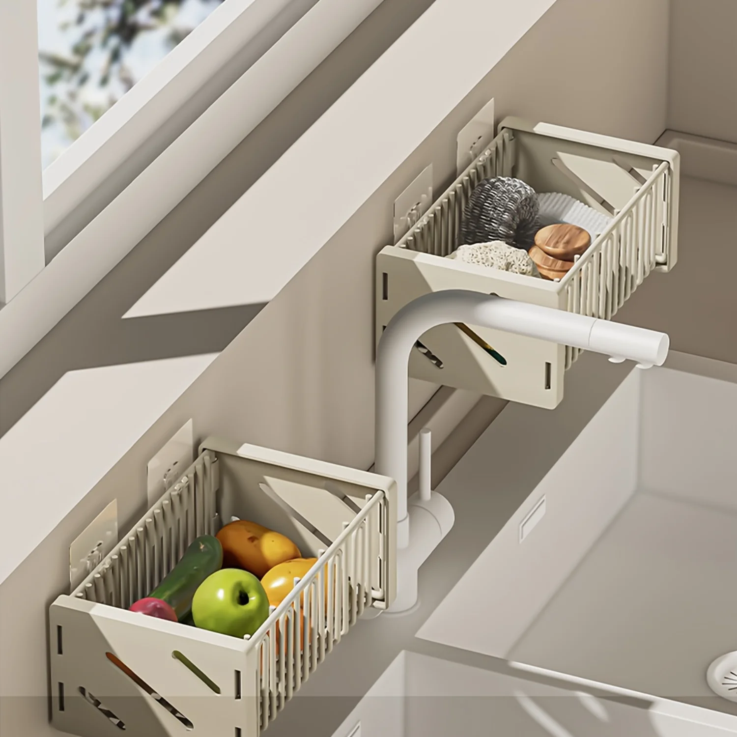 1pc Wall-mounted Drain Basket, Sink Drain Rack, Fruit And Vegetable Basket, Spice Rack, Kitchen Rack, And Organization, Kitch
1pc Wall-mounted Drain Basket, Sink Drain Rack, Fruit And Vegetable Basket, Spice Rack, Kitchen Rack, And Organization, Kitch