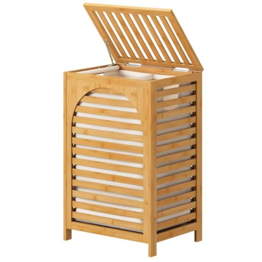 Laundry Hamper, 22.5 Gallon 85L Bamboo Wood Clothes Laundry Basket with Lid and Handles, Removable Liner (Natural, Large)
Laundry Hamper, 22.5 Gallon 85L Bamboo Wood Clothes Laundry Basket with Lid and Handles, Removable Liner (Natural, Large)