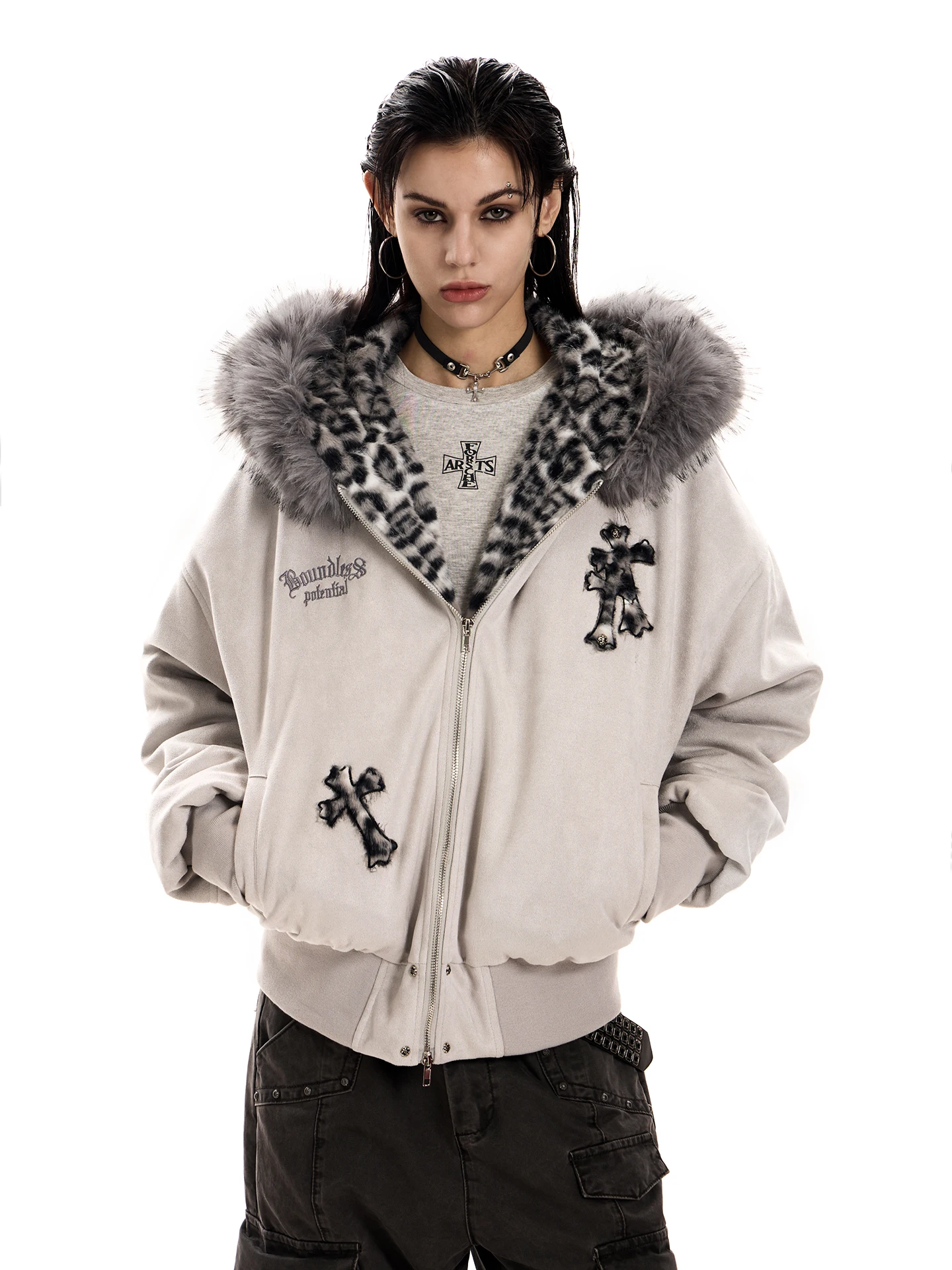 023Start Again Женская свободная утепленная хлопковая куртка с леопардовым принтом и логотипом-крестом, с капюшоном, на молнии, для зимы, в уличном стиле
023Start Again Женская свободная утепленная хлопковая куртка с леопардовым принтом и логотипом-крестом, с капюшоном, на молнии, для зимы, в уличном стиле