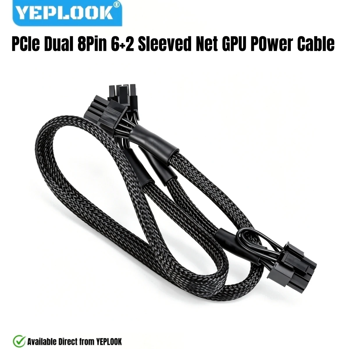 PCIe Dual 8Pin Sleeved Net, GPU Power Cable for Seasonic Prime Ultra Titanium/Platinum/Gold 1300W, 1000W, 850W, 750W, 650W, 550W
PCIe Dual 8Pin Sleeved Net, GPU Power Cable for Seasonic Prime Ultra Titanium/Platinum/Gold 1300W, 1000W, 850W, 750W, 650W, 550W