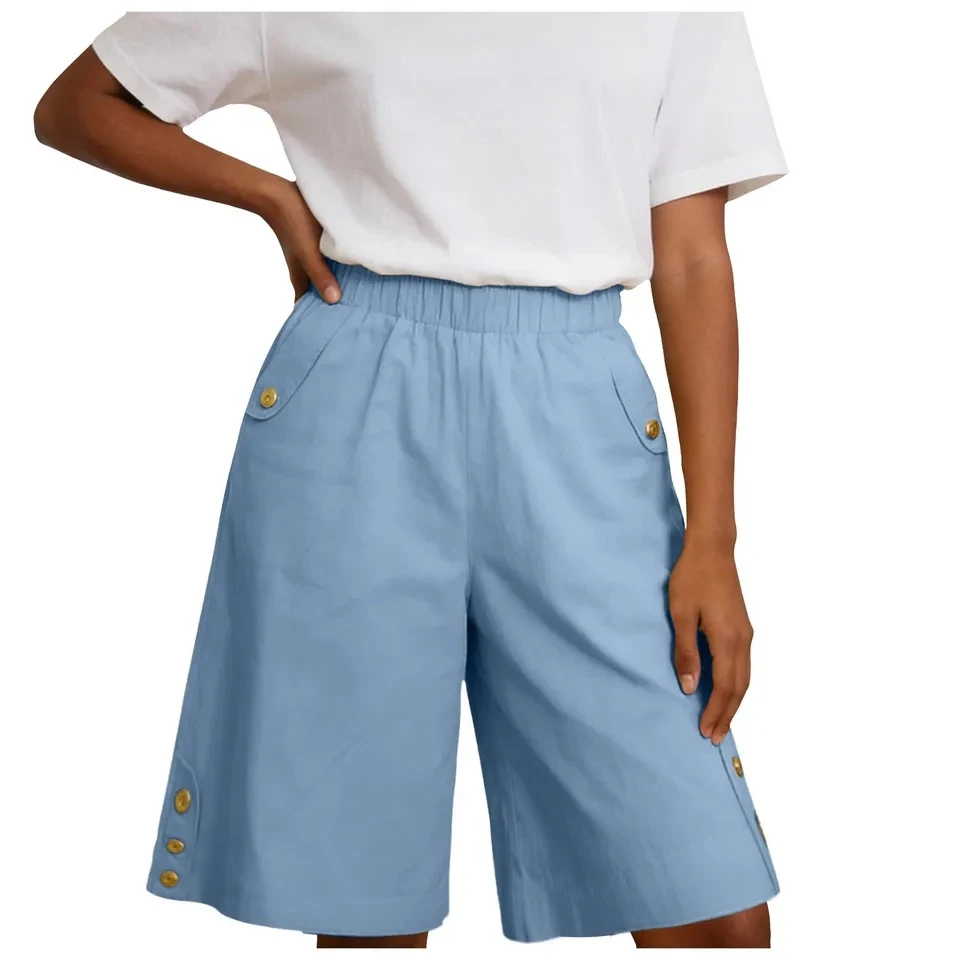 Women's Summer Shorts Elastic Waist Cotton And Linen Shorts With Pockets Female Solid Color Basic Casual Short Pants шорты
Women's Summer Shorts Elastic Waist Cotton And Linen Shorts With Pockets Female Solid Color Basic Casual Short Pants шорты