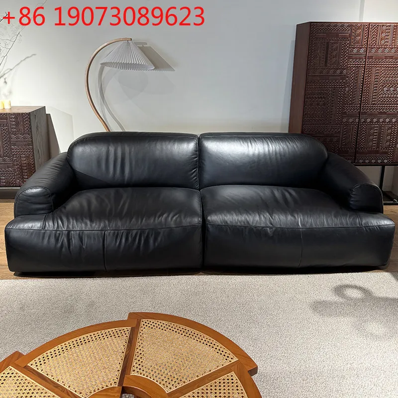 Retro style bread sofa medieval small apartment sofa oil wax leather minimalist straight row sofa
Retro style bread sofa medieval small apartment sofa oil wax leather minimalist straight row sofa