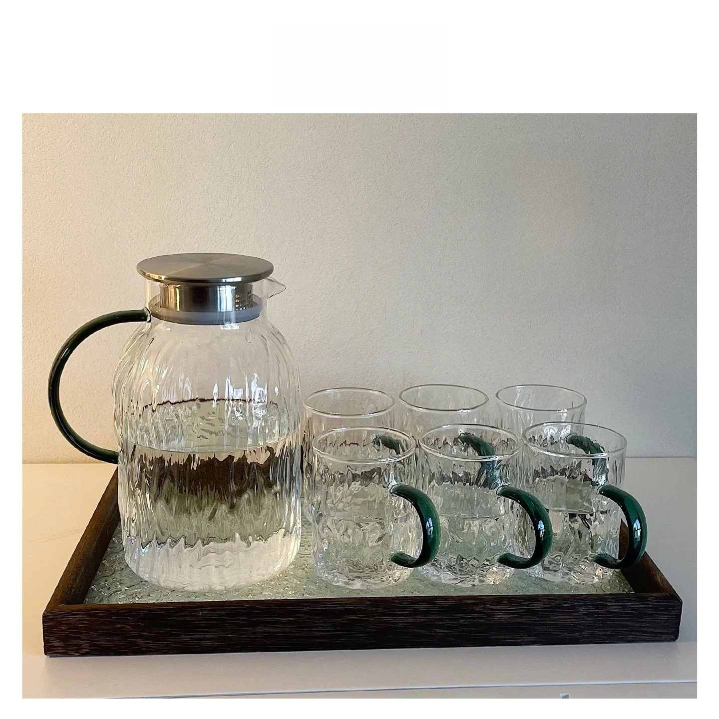 Luxury Glass Water Cup Set for Home Use Heat Resistant Tea Pot Tea Cup Simple Drinking Glass Cups for Water And Tea
Luxury Glass Water Cup Set for Home Use Heat Resistant Tea Pot Tea Cup Simple Drinking Glass Cups for Water And Tea