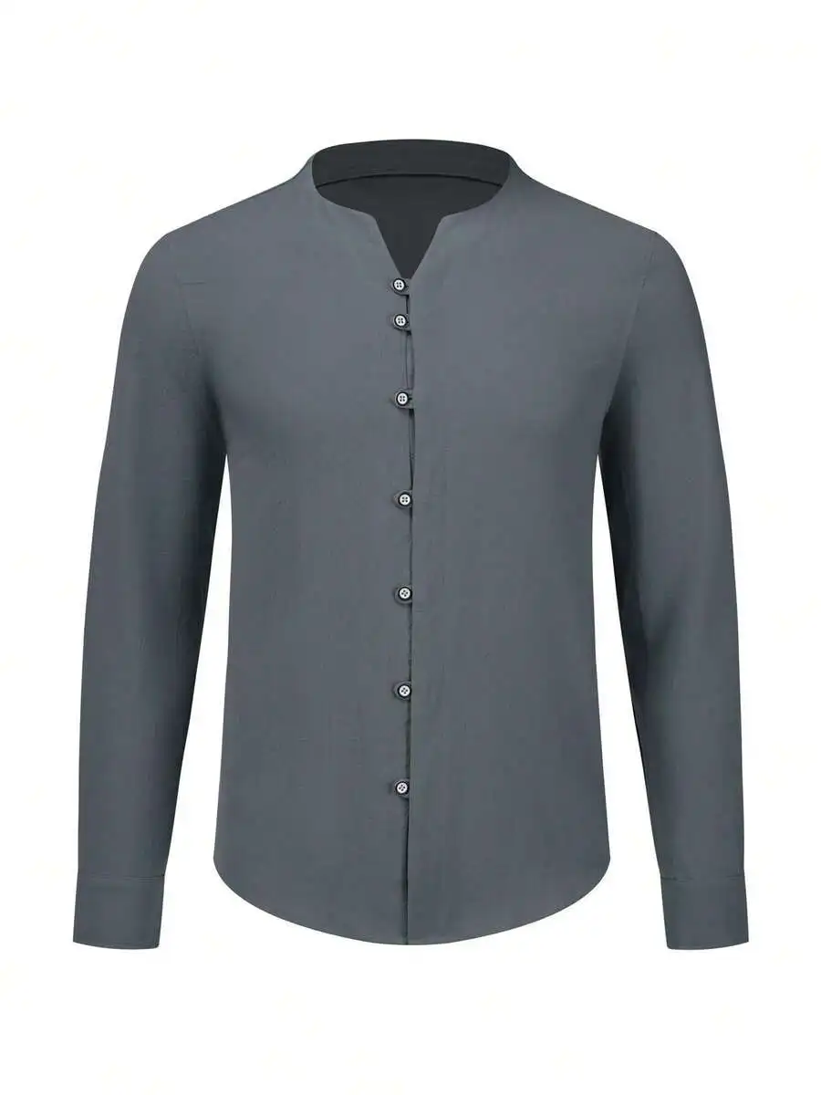 Mens Cotton Linen Casual Loose Long Sleeve Henley Shirt Lightweight Beach Shirt
Mens Cotton Linen Casual Loose Long Sleeve Henley Shirt Lightweight Beach Shirt
