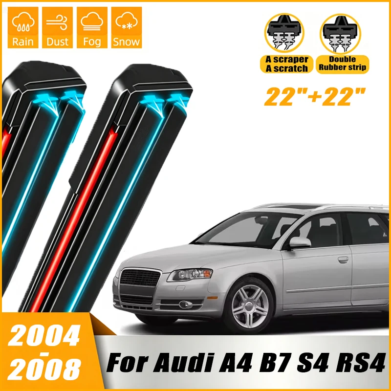 2Pcs Front Windshield Windscreen Wiper Blades For Audi A4 B7 S4 RS4 2004 - 2008 2005 2006 2007 ,Car Window Rain Brushes 22"+22"
2Pcs Front Windshield Windscreen Wiper Blades For Audi A4 B7 S4 RS4 2004 - 2008 2005 2006 2007 ,Car Window Rain Brushes 22"+22"