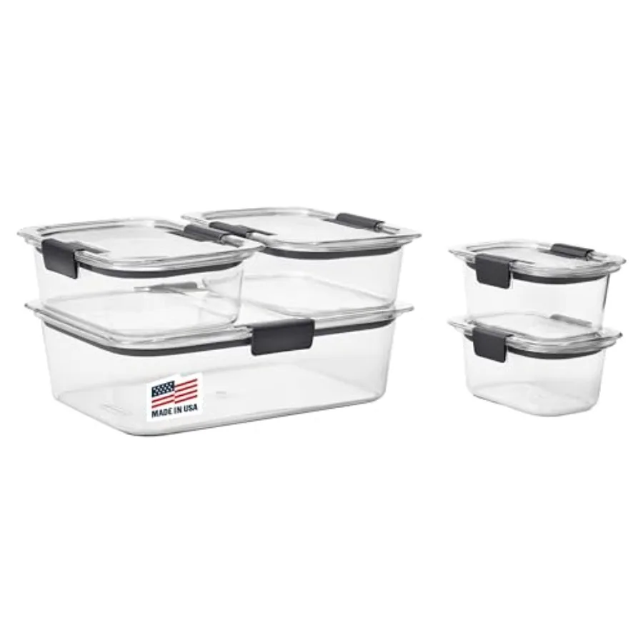 Brilliance Food Storage Containers, Set of 5 10 Pieces,BPA-Free, Leak-Proof, Clear
Brilliance Food Storage Containers, Set of 5 10 Pieces,BPA-Free, Leak-Proof, Clear