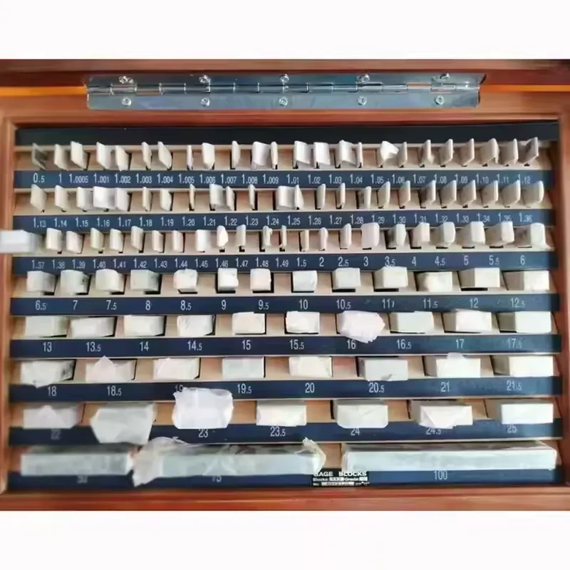 JIS B7506 Grade 0 Gauge Block Set 32/38/47/83/103/122Pcs for Metrology Inspection
JIS B7506 Grade 0 Gauge Block Set 32/38/47/83/103/122Pcs for Metrology Inspection