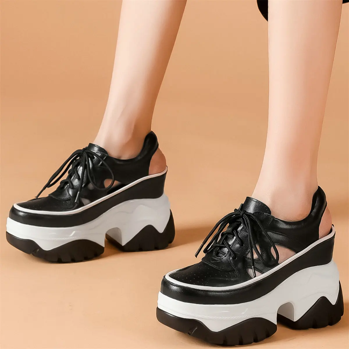 2025 Summer Pumps Shoes Women Genuine Leather Super High Heels Gladiator Sandals Female Round Toe Fashion Sneakers Casual Shoes
2025 Summer Pumps Shoes Women Genuine Leather Super High Heels Gladiator Sandals Female Round Toe Fashion Sneakers Casual Shoes