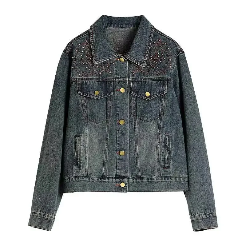 Denim Coat Women Spring Autumn 2025 New Retro Cowboy Jacket Ladies Short Embroidery Casual Jeans Overwear Advanced Sense Overcoa
Denim Coat Women Spring Autumn 2025 New Retro Cowboy Jacket Ladies Short Embroidery Casual Jeans Overwear Advanced Sense Overcoa