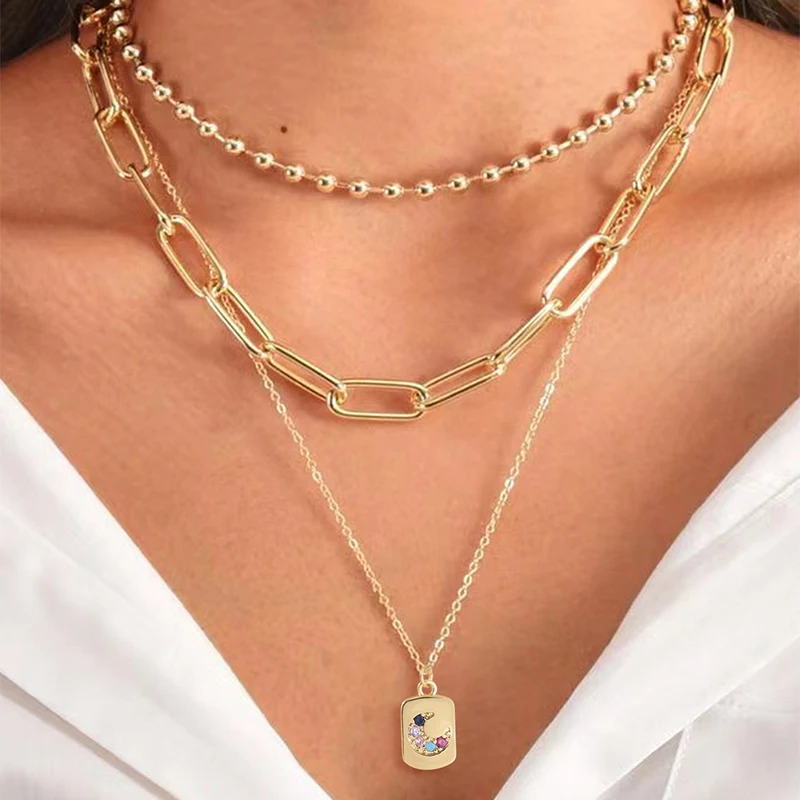 Bead Cross Chain Square Pendant Colorful Moon Zircon Necklace Vacation Party Concert Daily Versatile Trendy Sweet Cool Necklace
Bead Cross Chain Square Pendant Colorful Moon Zircon Necklace Vacation Party Concert Daily Versatile Trendy Sweet Cool Necklace