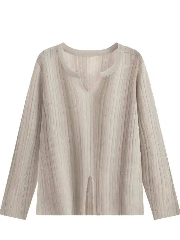 Женский трикотажный топ больших размеров с V-образным вырезом и длинными рукавами, свободного кроя, весенний, с разрезом, в американском стиле, с омолаживающим эффектом, модель 300 Pou
Женский трикотажный топ больших размеров с V-образным вырезом и длинными рукавами, свободного кроя, весенний, с разрезом, в американском стиле, с омолаживающим эффектом, модель 300 Pou