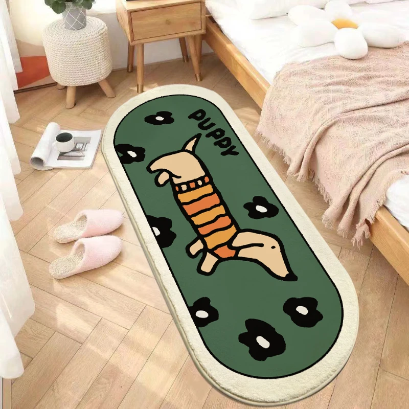 Oval Cartoon Carpet Chemical Fiber Suitable for Bedside Household Cashmere-like Thickened Long Bay Window Mat Modern Minimalist
Oval Cartoon Carpet Chemical Fiber Suitable for Bedside Household Cashmere-like Thickened Long Bay Window Mat Modern Minimalist