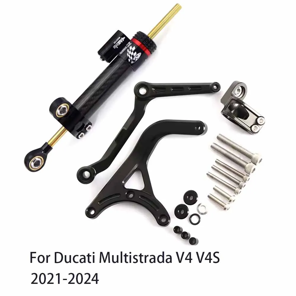 For Ducati Multistrada V4 S Pikes Peak RS Motorcycle Accessories Stabilizing directional Steering Damper Bracket Kits 2021-2024
For Ducati Multistrada V4 S Pikes Peak RS Motorcycle Accessories Stabilizing directional Steering Damper Bracket Kits 2021-2024